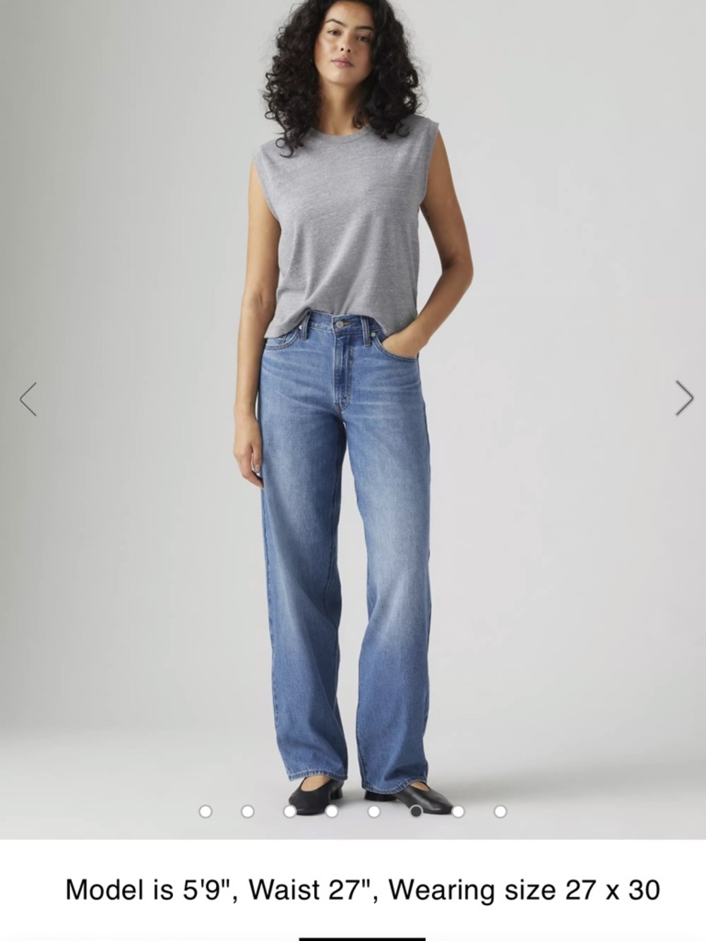 Levi's Baggy Dad Jeans in Heavy Check Wash - Picture 4 of 13